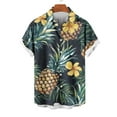 thumbnail image 4 of ZRGHAOYLQ Men Hawaiian Shirts Funny Pineapple 3D Graphic Tees Short Sleeve Button Down Shirts Summer Tropical Shirt Top for Beach Holiday Plus Size Big and Tall Tshirts, 4 of 6