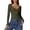Army Green, variant on Women's Casual Solid V Neck Long Sleeve T Shirt Top Slim Fit Basic Tee for Daily Wear Multiple Colors Available, Size S-XL