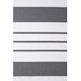 thumbnail image 3 of Cortina de ducha blanca para baño, cortinas de ducha de tela, 72x72 in, granja, boho, tejido a rayas blancas y grises, 3 of 5
