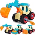 thumbnail image 1 of Juego de coches de juguete para desmontar camiones, construcción, construcción, arena, 4 unidades, 1 of 5