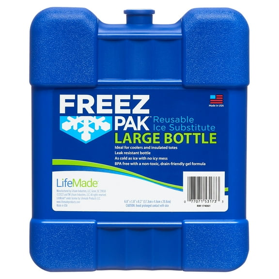 Lifoam Freez Pak Large Reusable Ice Pack with Hard Shell, Blue 2.4lbs