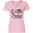 thumbnail image 3 of Inktastic I Wear Blue and Yellow for Myself- Down Syndrome awareness Women's V-Neck T-Shirt, 3 of 5