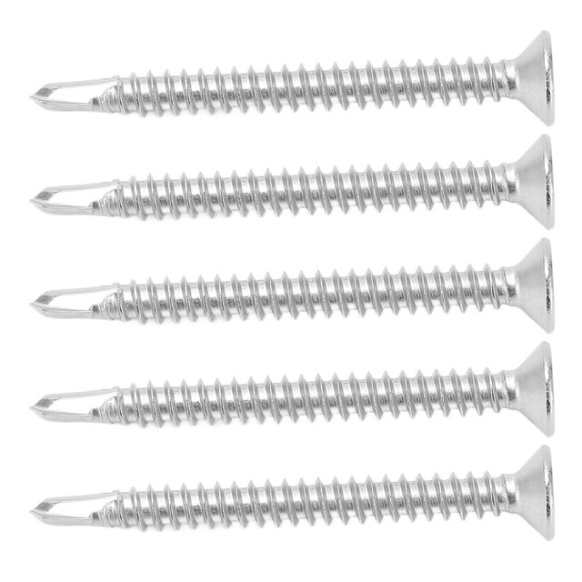 100 tornillos de cabeza avellanada cruzada de acero inoxidable 304, longitud nominal de 50 mm, M4,8-16