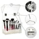 thumbnail image 3 of Soporte para brochas de maquillaje Ollen con tapa antipolvo, acrílico, blanco, 3 of 5