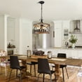 thumbnail image 4 of Chords Attic 20" Farmhouse 5-Light Drum Solid Wood Chandelier, 4 of 7