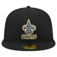 thumbnail image 2 of Men's New Era  Black New Orleans Saints Color Pop 59FIFTY Fitted Hat, 2 of 5