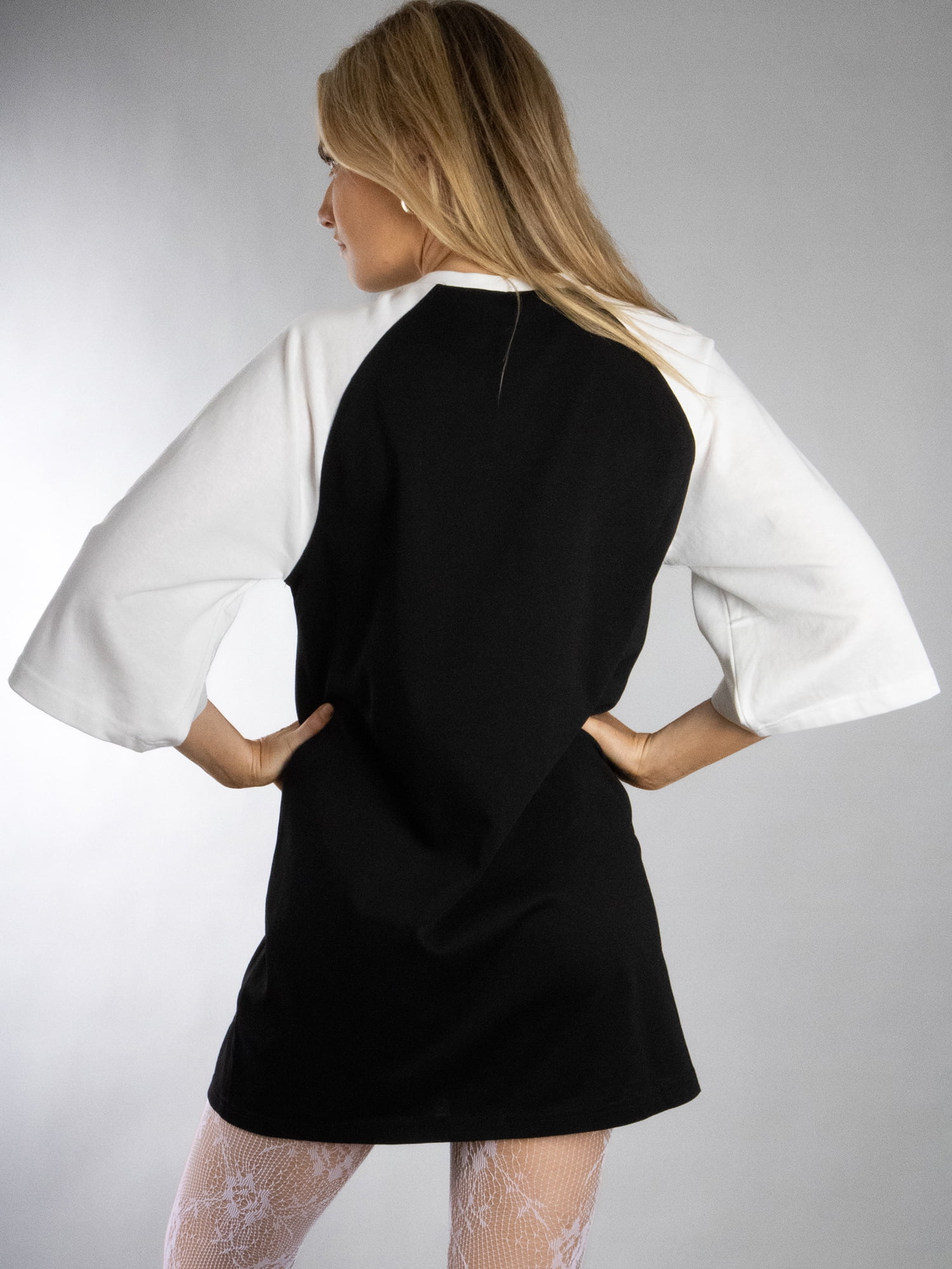 DARING DIVA Women's StarStruck Oversized T-shirt Dress S Black