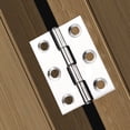 thumbnail image 5 of Whataatahia - Bisagra de metal plegable de 8 piezas, pequeña y gruesa, para puerta de armario, color plateado, 5 of 5