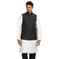 thumbnail image 1 of Saris and Things Veste Noire Nehru pour Hommes. Ce Produit Est Fait sur Commande., 1 of 5