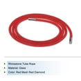 thumbnail image 3 of Unique Bargains 1.5 Yard 6 mm Rhinestone Tube Rope Diamond String for Trouser Drawstring Sweaters Red Mesh Red Diamond, 3 of 5