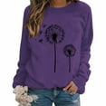thumbnail image 2 of successthop Oversized Sweatshirt for Women Floral Crewneck Long Sleeve Sweater Trendy Pullover Streetwear Print Tops L, 2 of 5