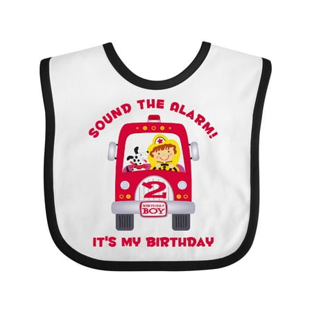 

Inktastic Fire Truck 2nd Birthday Boy Gift Baby Boy Bib