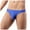 Blue, variant on Ohufall Mens Underwear Men's Bikini Briefs Half Hip Low Waist Color Striped Panties Clearance