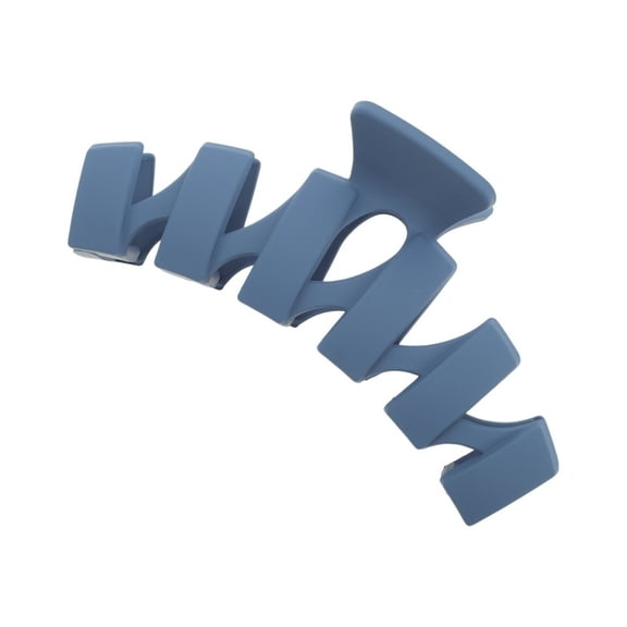 Unique Bargains 1 Pc Frosted Wave Hair Clips Hairdo Clip for Home Dark Blue