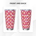 thumbnail image 3 of Fotbe Piggy Sunflower Pattern 20 oz Tumbler Stainless Steel Vacuum Insulated Coffee Ice Cup Double Wall Travel Flask Leak-proof Coffee Cup-Straw Three-piece Set, 3 of 8