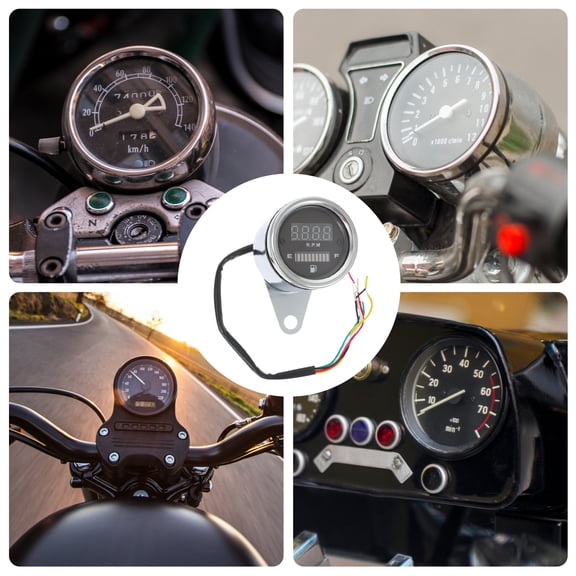 TABLZONE Motorcycle Tachometer Metal with LED Display High Performance Motorbike Gauge and Accurate