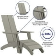 thumbnail image 5 of Flash Furniture Sawyer Poly Resin Wood Adirondack Chair - Gray (Set of 2), 5 of 9