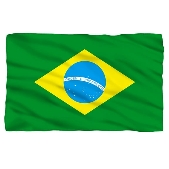 Trevco Brazil Flag Fleece Blanket (36x58)