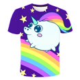 thumbnail image 1 of Niños pony Camiseta Verano 3D Impreso Dibujos animados Unicornio Camiseta Niños Divertido Harajuku Moda Top Boys amp; Camiseta super linda para niñas 9T Gao Jinjia LED, 1 of 2
