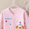thumbnail image 4 of CAUYDYNew Born Baby Layette Gift Set-7 Piece Cotton Girl Boy Cute Cartoon Clothing and Essentials Accessories 0-3 month0-3 ML101-Pink,3-6 M), 4 of 5