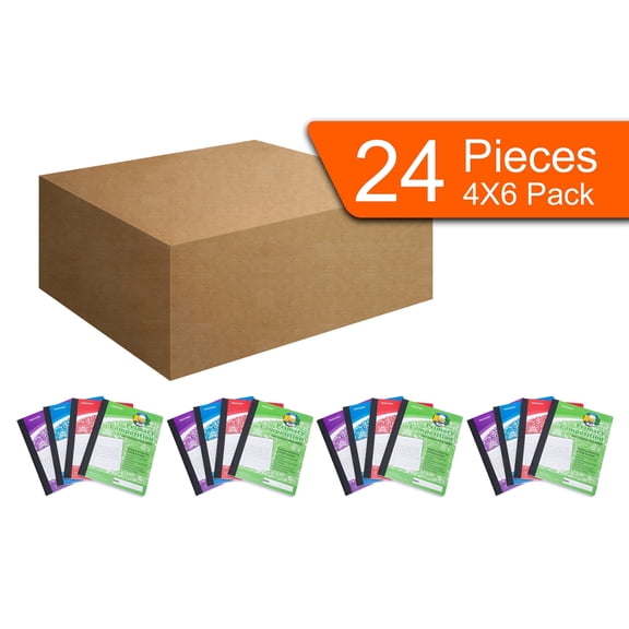 Mintra Primary Composition Notebook 24pk/Case - Full Page - Assorted - Flexible Hardcover - 10146 (09271) - 80 Sheets