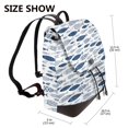 thumbnail image 3 of Hirioo Blue Fish for Womens Backpack Leather Backpack for Women Travel Fashion Bags,Perfect for Work, School, or Casual Outings, 3 of 4