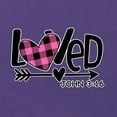 thumbnail image 6 of Wild Bobby, Loved John 3:16 Inspirational/Christian Women Racerback Tank Top, Purple Rush, Large, 6 of 6