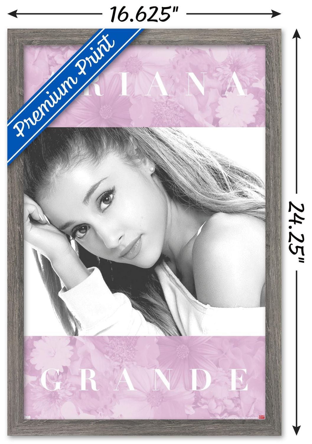 Ariana Grande - Floral Wall Poster