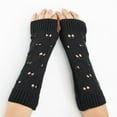 thumbnail image 2 of Yoyauz Women's Long Fingerless Gloves Arm Warm Knit Thumbhole Stretch, 2 of 5