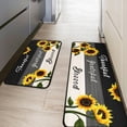 thumbnail image 6 of Sunflower Kitchen Rug Set of 2, Farmhouse Yellow Sunflower Decor, Non Skid Washable, 6 of 7