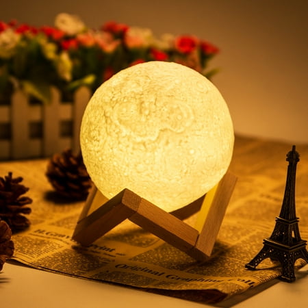 - Moon Lamp, LED Light, USB Rech argeable & Touch Control, Perfect Home Decorative Light - Warm White/ Cool White/Yellow