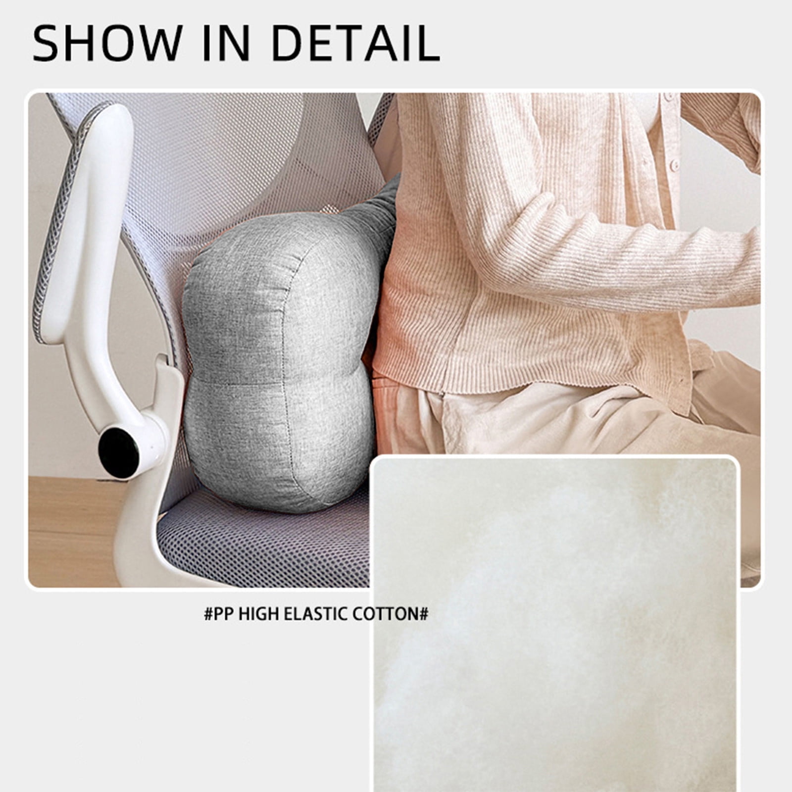 LHNFT Ergonomic Butterfly-Shaped Neck Pillow, Contoured Cervical Support Pillow for Neck Pain Relief, Soft Linen-Feel Pillow for All Sleeping Positions