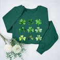 thumbnail image 4 of Toddler Cute Sweatshirts For Girls Crew Neck Clover Print Casual Pullover Hoodie Soft School Loose Fall Fashion Outfits Size 3-4T, 4 of 5