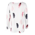 thumbnail image 4 of Camisas Para Mujer Camisetas de Gran Tamaño Manga Larga Casual Moda Cuello en V Flores Estampadas Fuera Del Hombro Blusa Superior Odeerbi ODB135770, 4 of 5