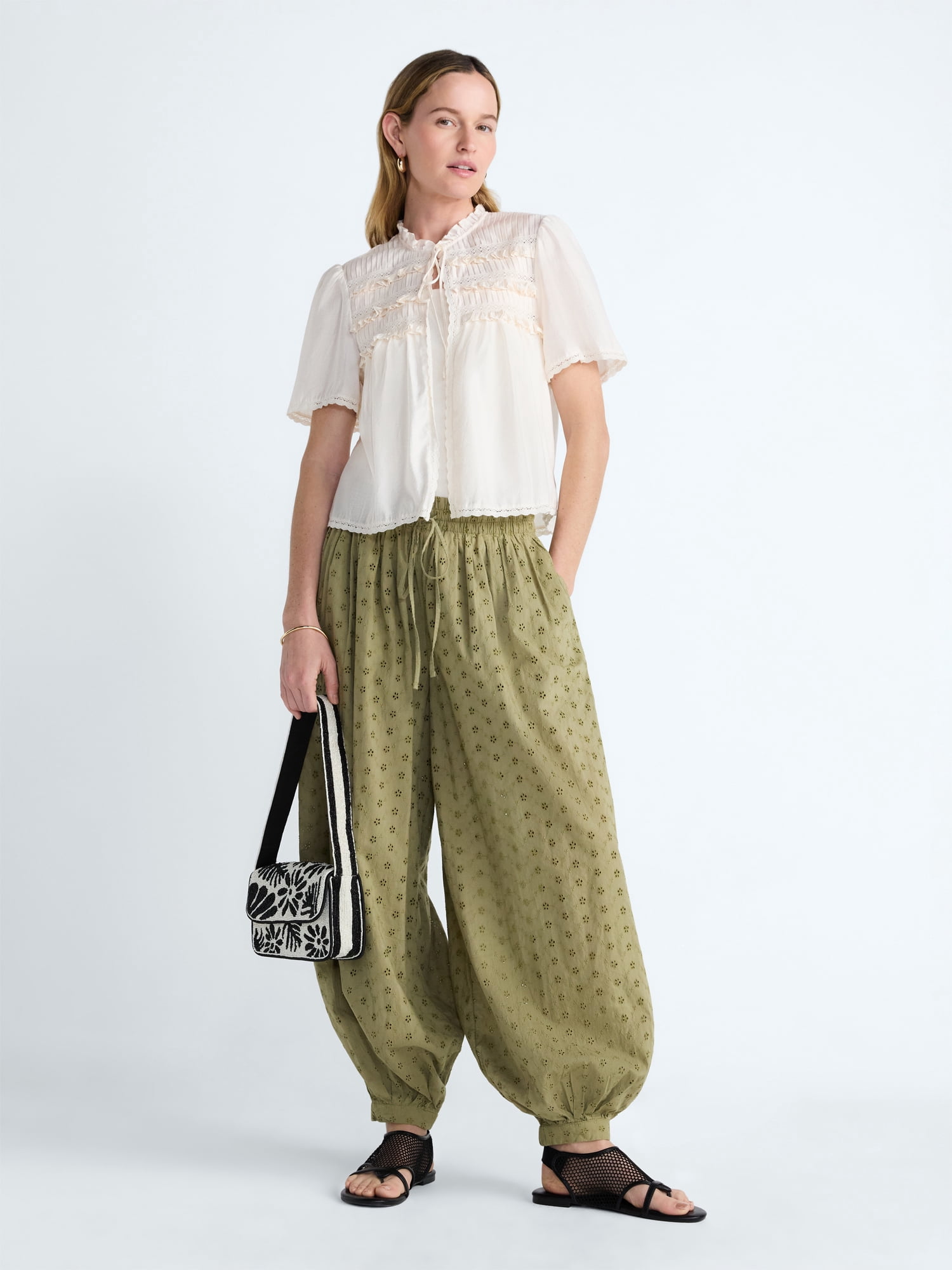 Scoop Women’s Crochet Lace Top, Sizes XS-4X
