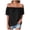 Black, variant on lmcalzta Womens Sexy off Shoulder Tops Business Causal Short Sleeve Spring Summer Blouses Going out Nightout Shirts
