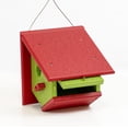 thumbnail image 5 of Outdoor Leisure Products Model GM30RL Wren Bird House Made of High Density Poly Resin in Bright Red and Lime, 5 of 7