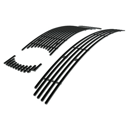APS Black Horizontal Billet Grille Grill Compatible with Ford Mustang GT V8 2005-2009 Combo N19-H75976F