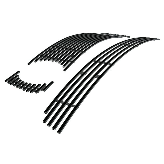 APS Black Horizontal Billet Grille Grill Compatible with Ford Mustang GT V8 2005-2009 Combo N19-H75976F