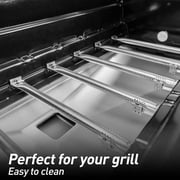 Grease Drip Pan Fits for Nexgrill Spare Parts, Adjustable with Drip Tray Suitable Compatible with Kenmore BHG,Dyna Glo&Charbroil