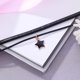 thumbnail image 4 of Ladies' black necklace, gold/light tone necklace, black star necklace with elegant pendant gold-plated, 4 of 5