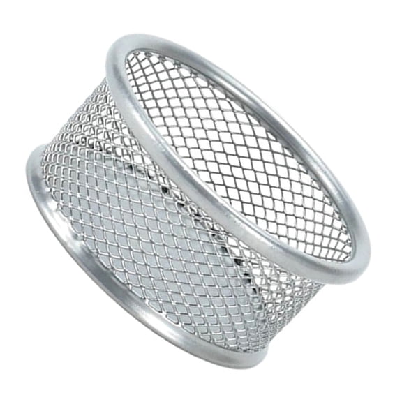 Metal Paper Clip Organiser Round Storage Box Ventilated Push Pin Storage Case