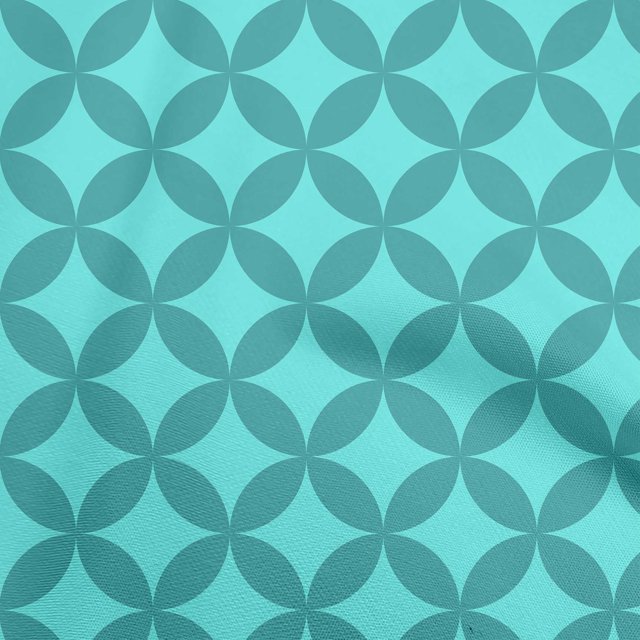 oneOone Velvet Sky Blue Fabric Geometric Sewing Material Print Fabric By The Yard 58 Inch Wide