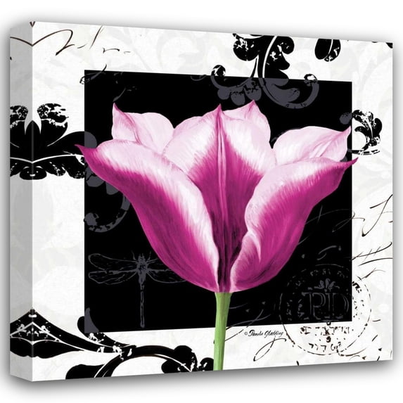 Pamela Gladding 15x15 Gallery Wrapped Canvas Wall Art Titled - Damask Tulip III