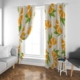 thumbnail image 2 of Room Darkening Window Curtains Drapes Orange Fruit with Leaves Thermal Insulated Grommet Blackout Curtains 84x55 in 2 Panels for Bedroom Living Room, 2 of 6