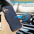 thumbnail image 2 of Wallet Case for iPhone 16, 2 In 1 PU Leather Flip Phone Case with Detachable Magnetic TPU Inner, Kickstand Phone Cover with Card Slots & Wrist Strap for iPhone 16, Blue, 2 of 6