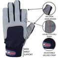 thumbnail image 3 of True Sailors Sailing Gloves with Cut only Thumb and Index Finger and Grip for Men and Women, Great for Kayaking, Workouts and More Blue/Grey, 3 of 7