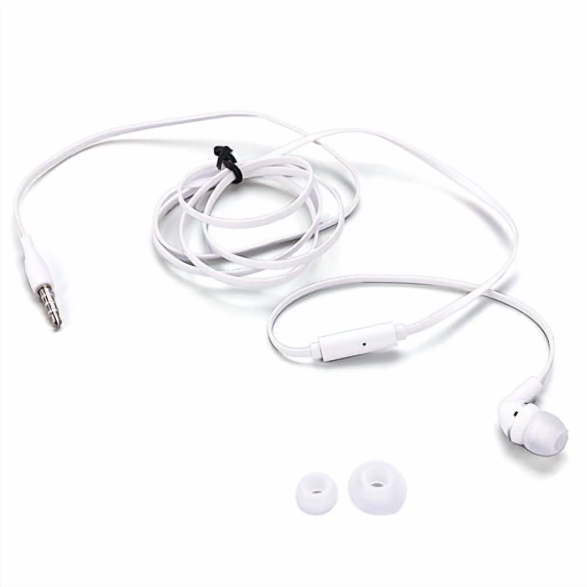 Mono Headset Earphone w Mic for Motorola Moto G 5G (2022)/Moto G 5G (2023)/Moto 5G (2024)/Moto 5G (2025)  - Wired Earbud 3.5mm Single Headphone Hands-free Microphone White