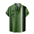 thumbnail image 1 of Men's Floral Shirts Button Male Rompers Men Down Tropical Holiday Beach Short Sleeve Bodysuit Shirts, 1 of 2