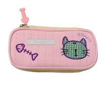 FeiFu Large Capacity Canvas Pencil Case Canvas Pen Bag for Office Workers Stores Pencils Pens Markers and Stationery